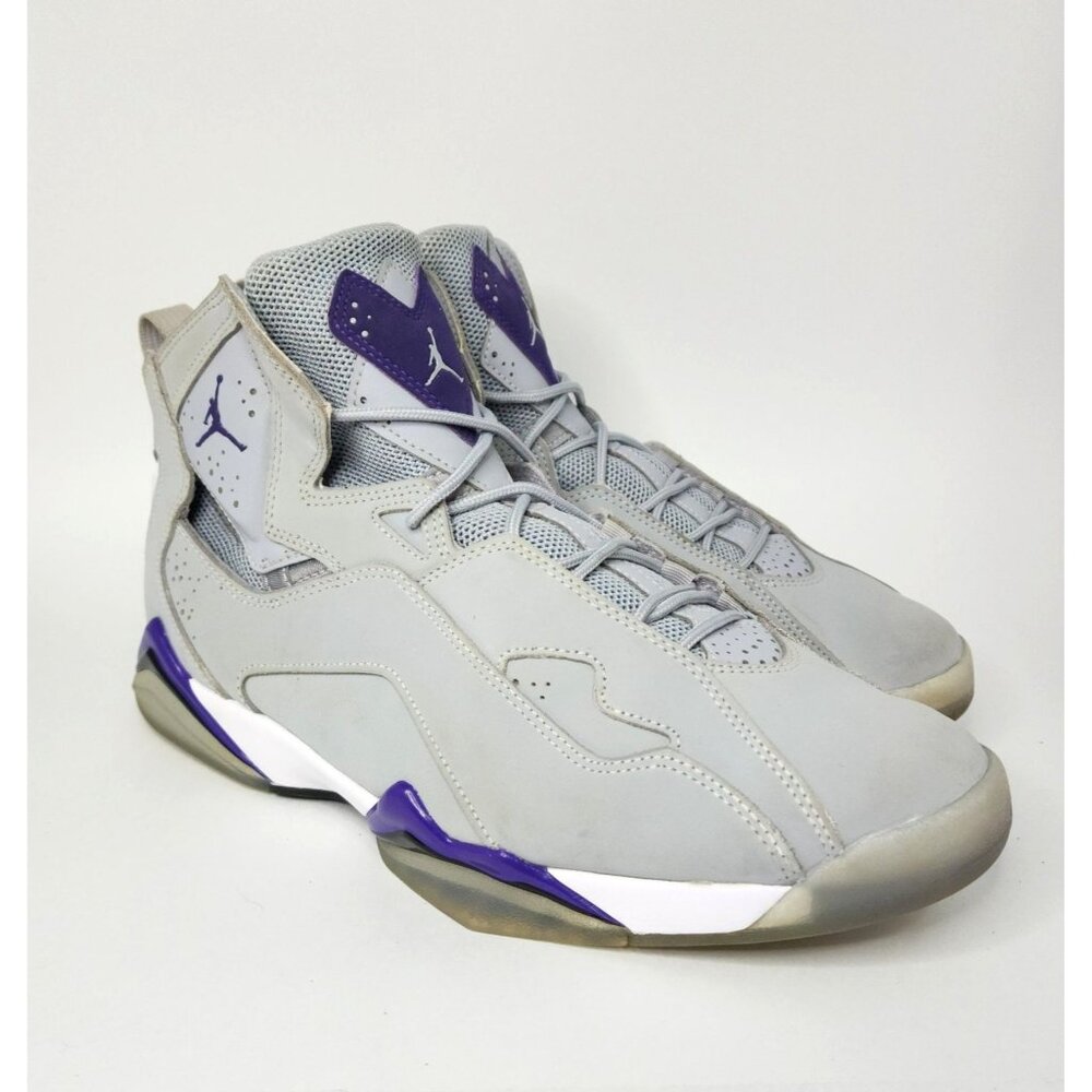 Nike Jordan True Flight Wolf Grey Purple Sneaker Mens Size 11